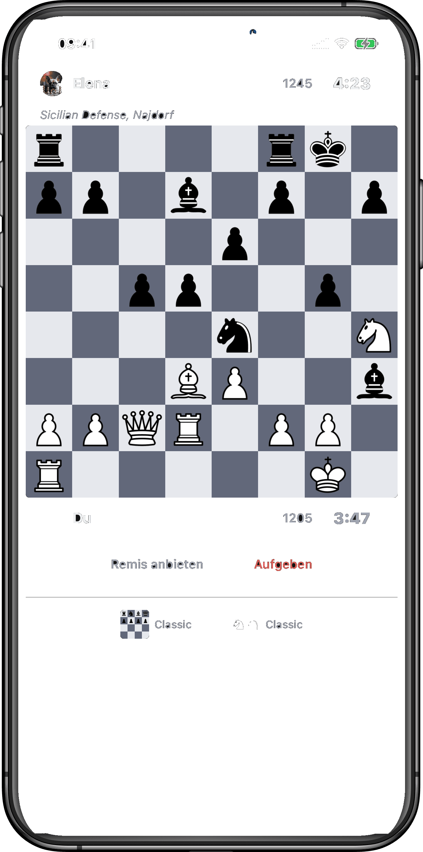 Rival Chess Bildschirme