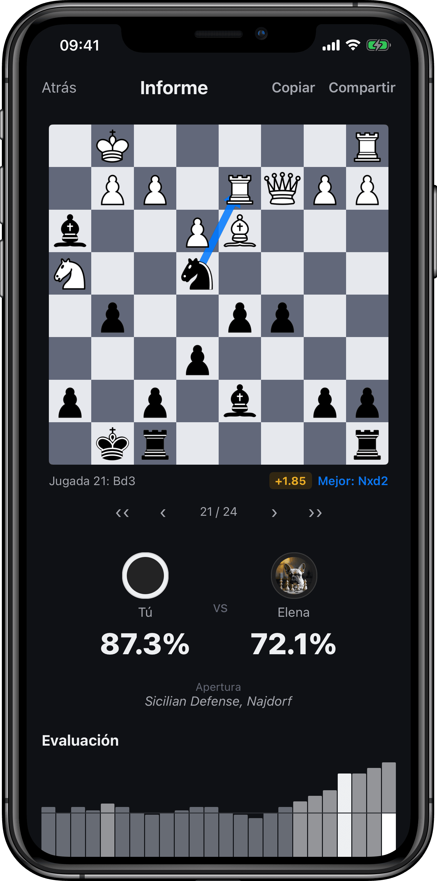 Pantallas de Rival Chess